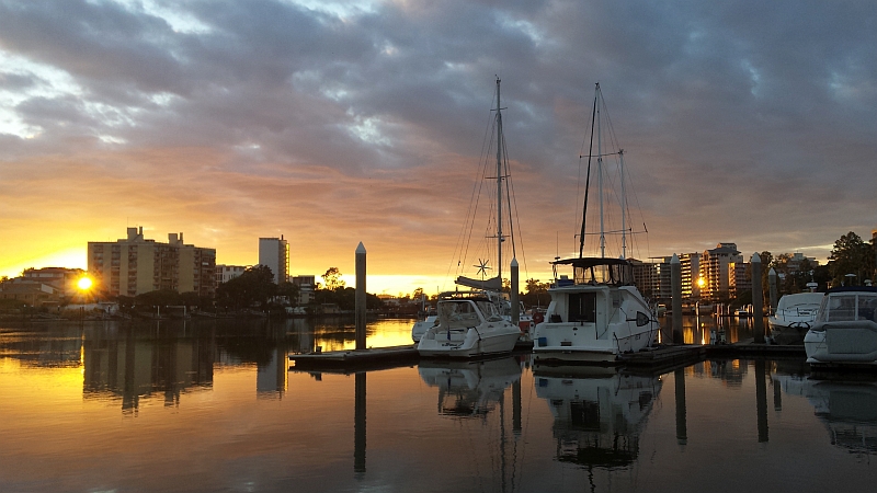 Dockside Marina sunrise Kangaroo Point Brisbane river