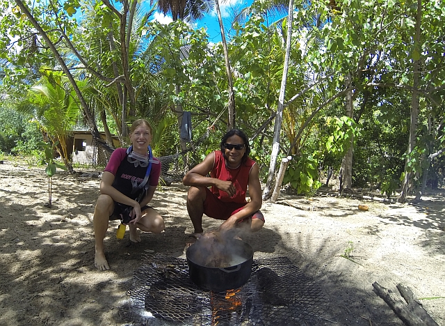 Hanamoenoa Bay On Tahuata, Island Marquesas Green Panther