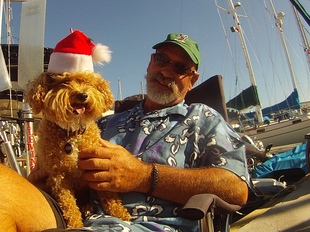 Tucker plays Santa Claus