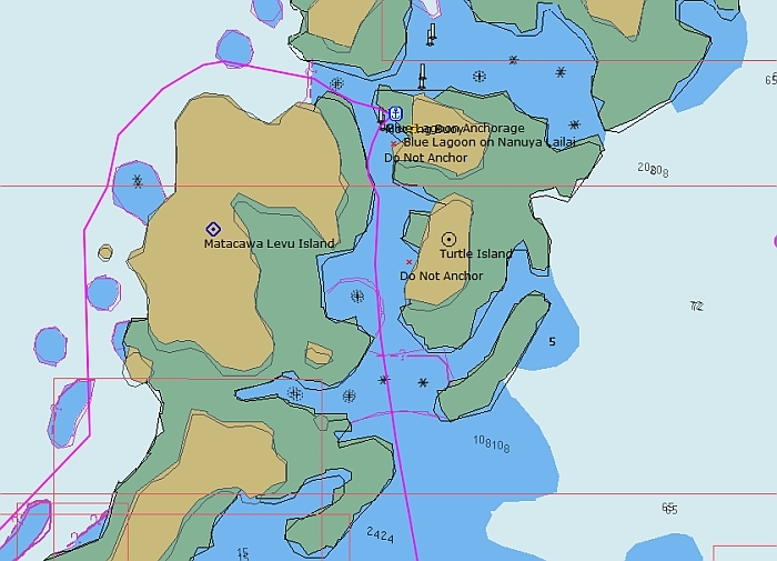 How to nav Fiji OpenCPN chart