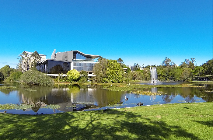 Living Brisbane University of Queensland campus pond